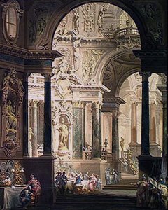 A Festa de Absalon, 1740 (têmpera sobre tela)